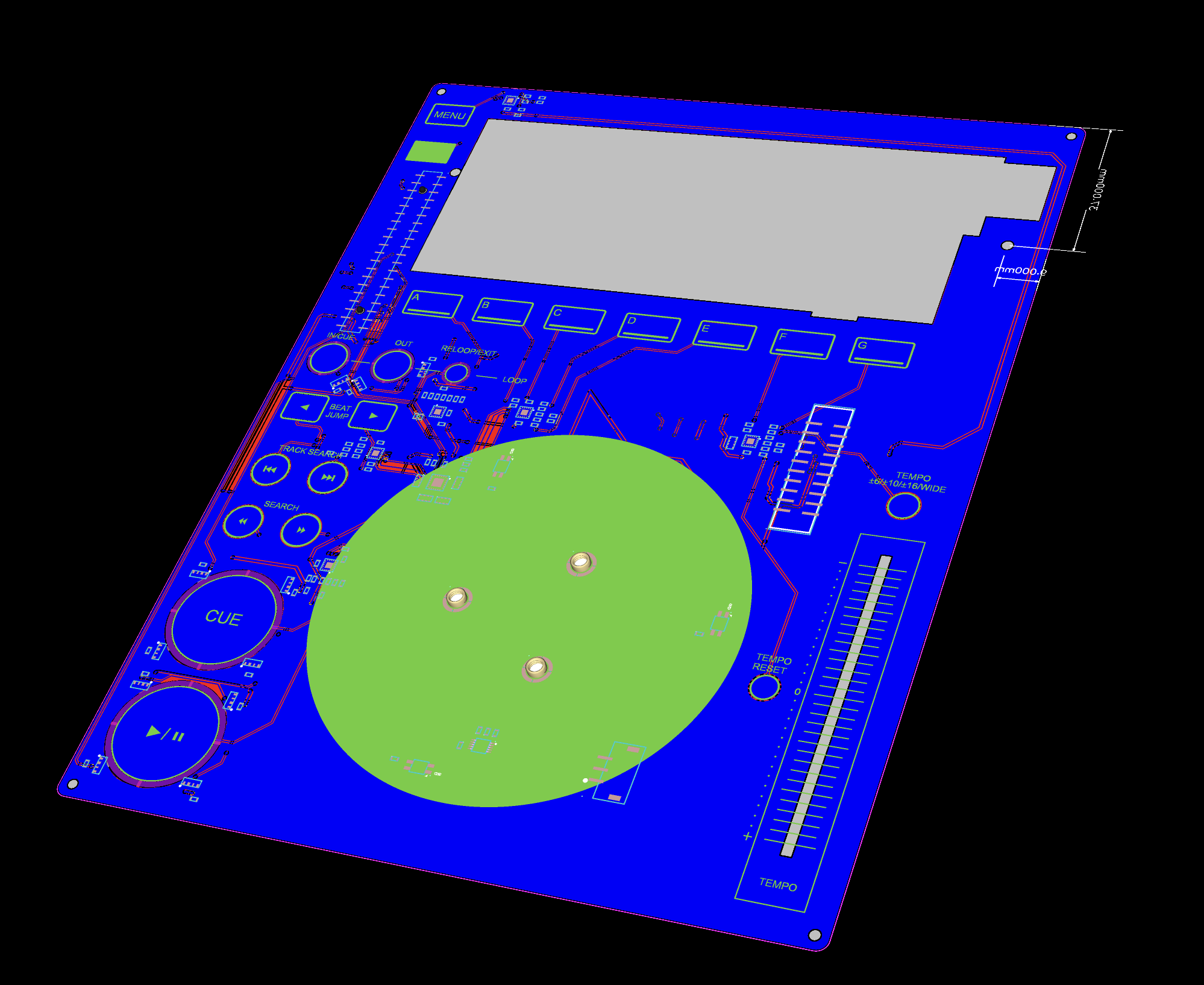 PCB routing layout in EasyEDA Pro.